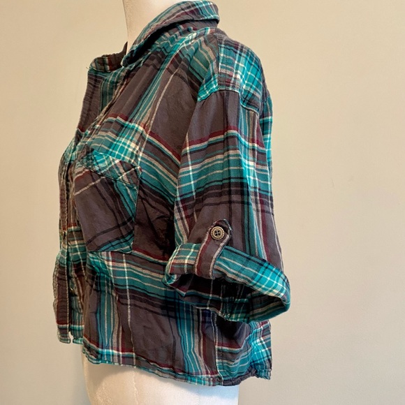 Women’s cropped flannel M - Picture 3 of 5
